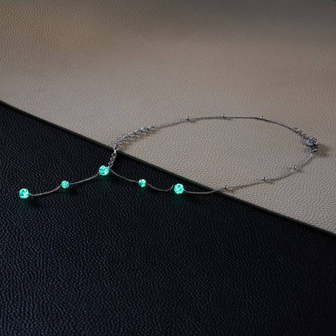 Indigo | Silber | Firefly Glas Kaskaden Doppelanhänger